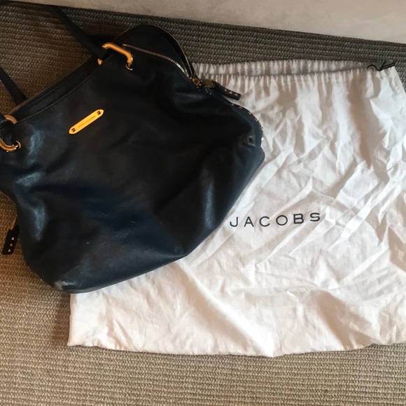 Marc Jacobs blue gold studded shoulder bag - Picture 3 of 7